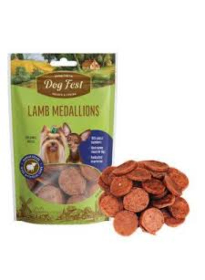 Dog Fest Lamb Medallions for Mini Dogs 55 g Soft Chewy Lamb Treats, High-Protein Natural Snack for Small Breed Adult Dogs From Varmacy - Image 2